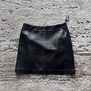 Banana Republic Real Leather Mini Skirt